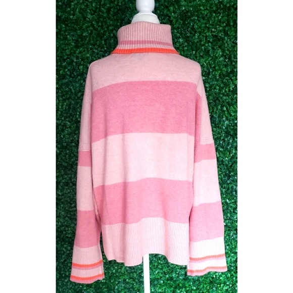 8. J.Crew Striped turtleneck sweater in Supersoft yarn - pink - Picture 5 of 8